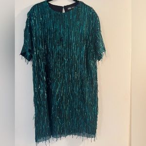 Zara Sequin Fringe dress